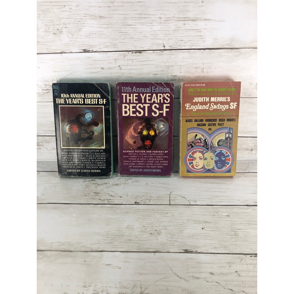 Vintage Judith Merril Sci-Fi Anthology Lot The Year's Best S-F England Swings SF
